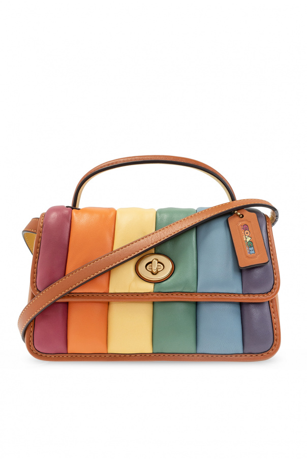 Coach•Turnlock factory Pouch w Rainbow Uni